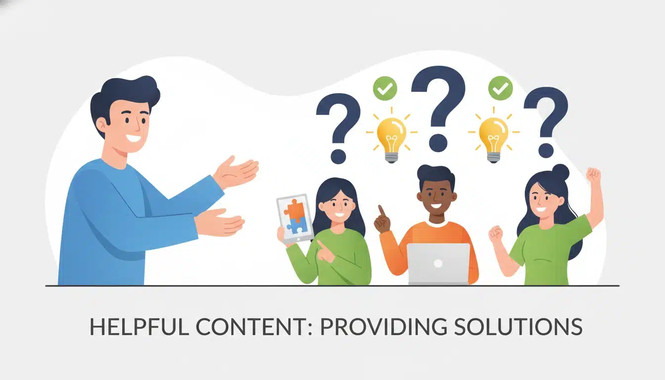 Problem solving blogging niche strategy showing content creator helping audience with solutions